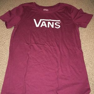 vans maroon tee
